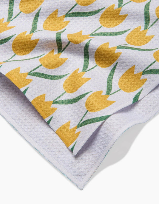 Geometry - Tulip Flowers Tea Towel