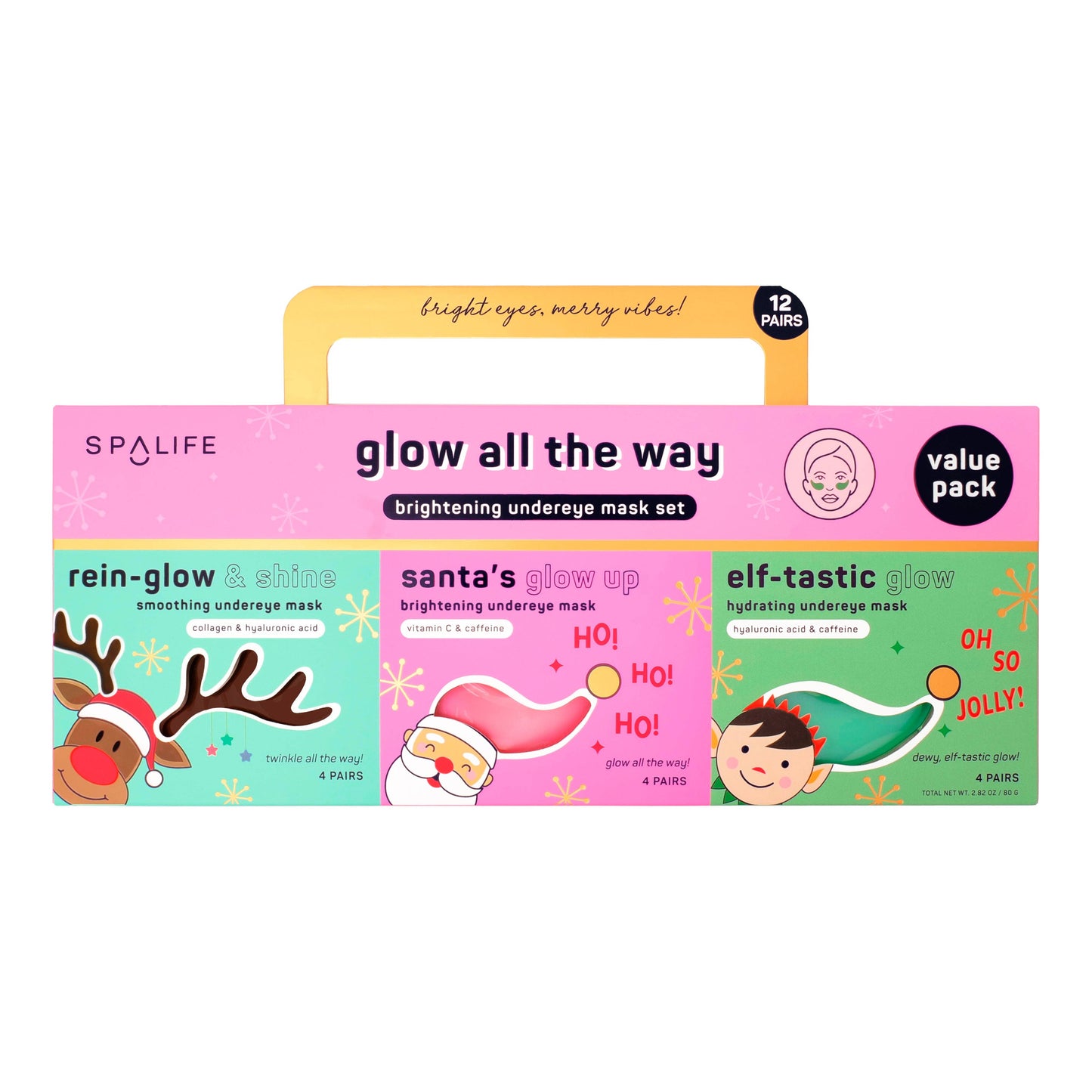 My Spa Life - Christmas Holiday Glow All the Way Brightening Under eye Mask Set – Value Pack