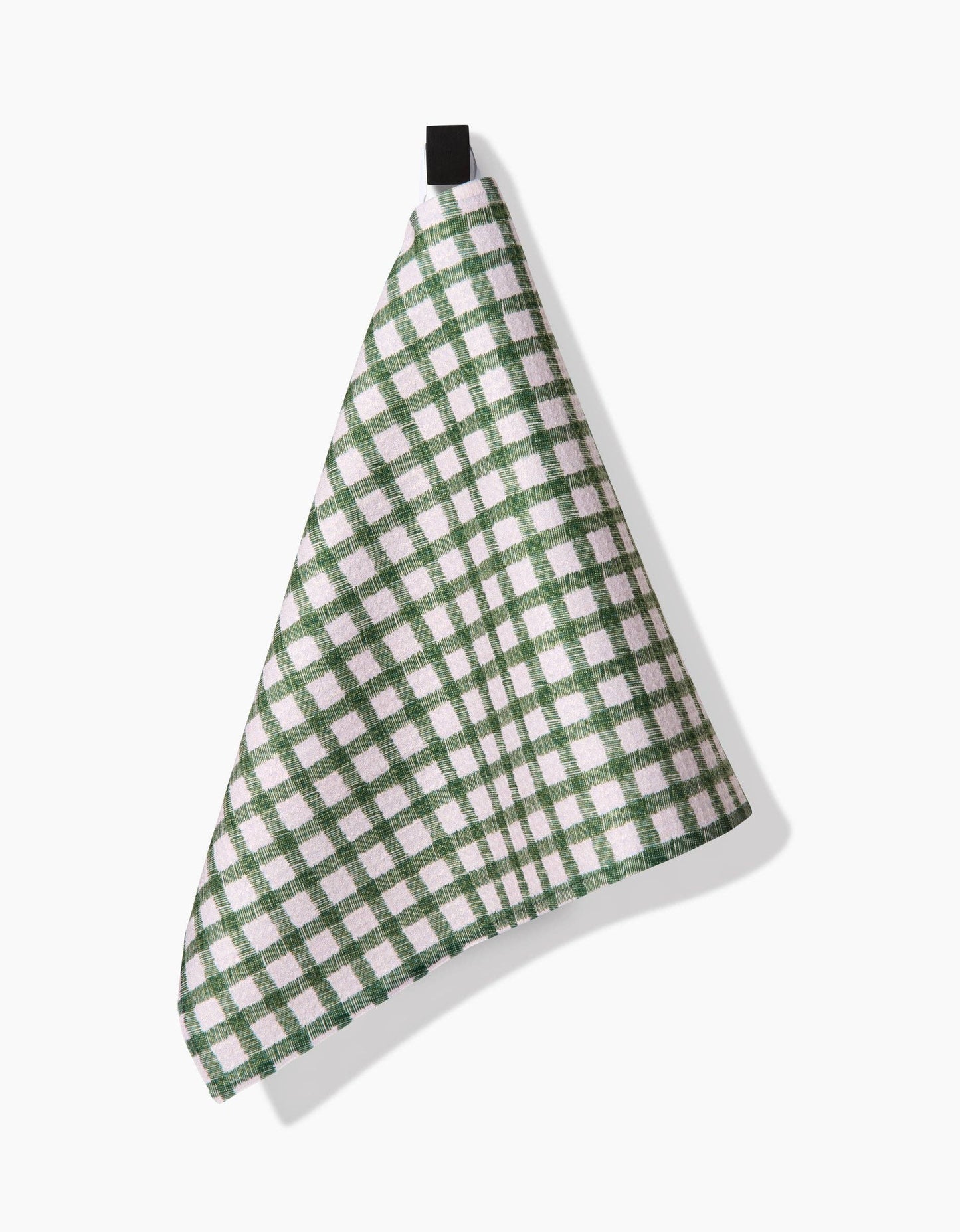 Geometry - Fireside Plaid Green bar towel