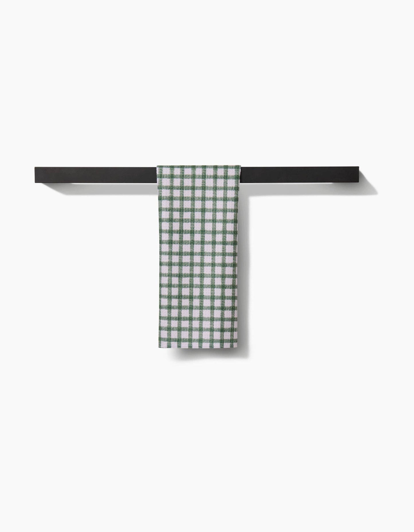 Geometry - Fireside Plaid Green bar towel