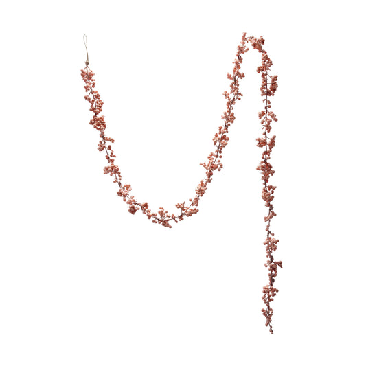 72"L x 2-3/4"H Flocked Foam Ball Garland, Pink