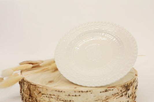 Basketweave Dessert Plate