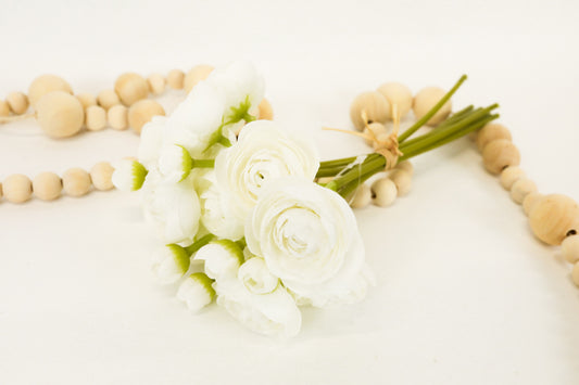 Ranunculus Bundle - Cream 11”