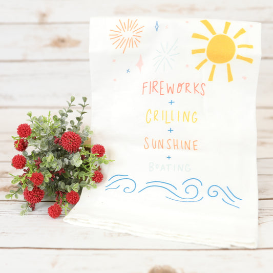 Fireworks Flour Sack Towel