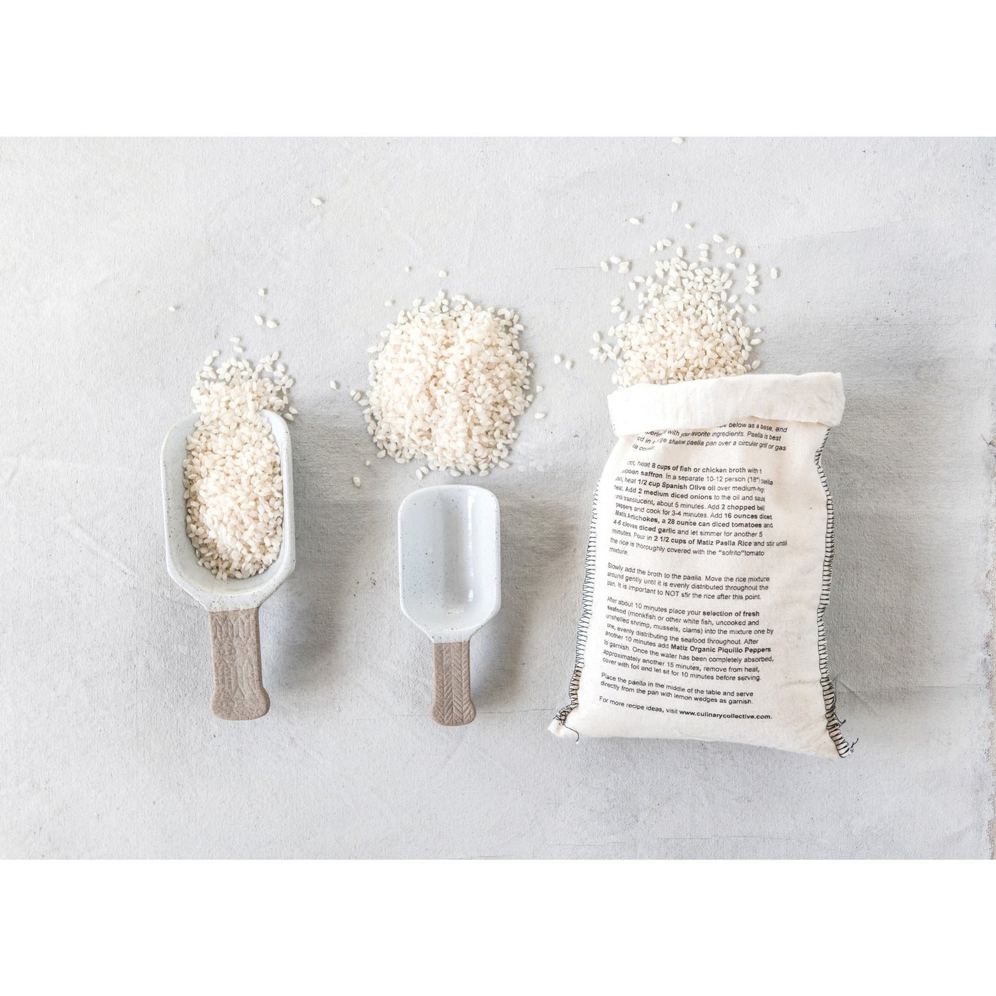 Sandstone Handle Ceramic Scoops
