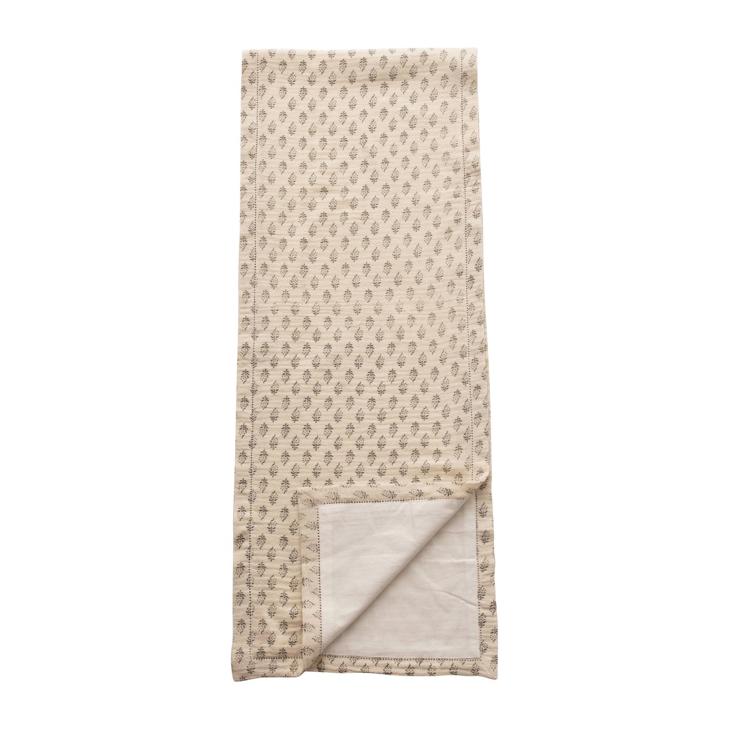 Cotton Cream Wildflower Table Runner