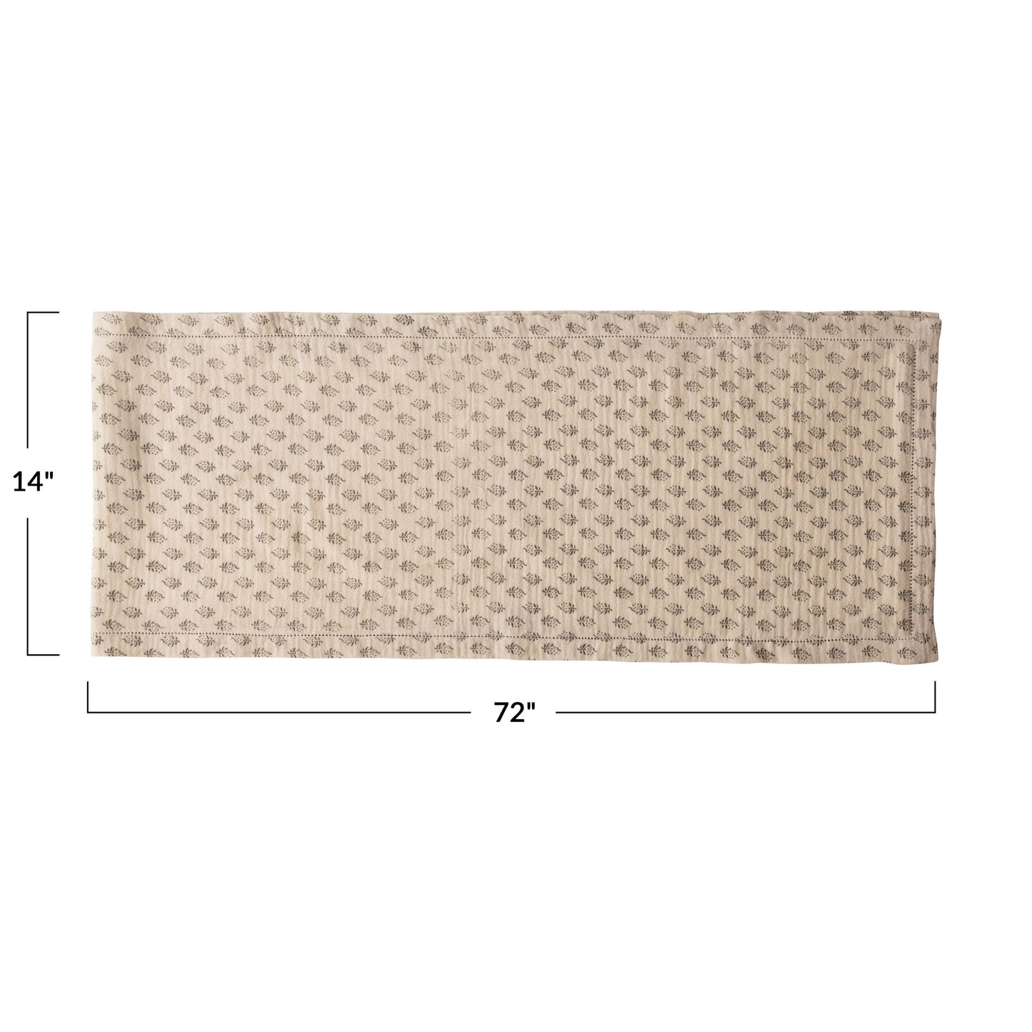 Cotton Cream Wildflower Table Runner