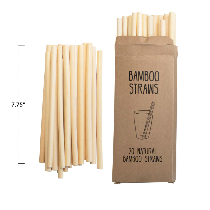 Bamboo Single Use Drinking Straws