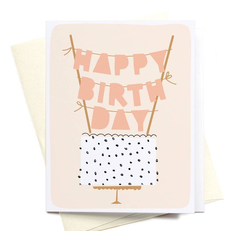 onderkast studio - Happy Birthday Cake Topper Greeting Card