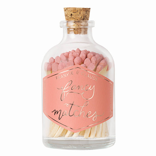 Fancy Matches: Strawberry Pink Small Match Jar