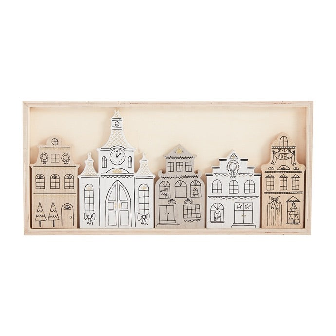 Wooden Christmas Village
