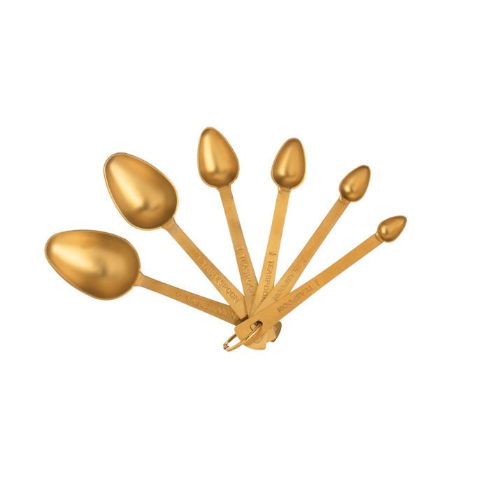 Gold Measuring Spoons - Set of 6