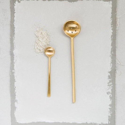 Gold Olive Straining Spoon