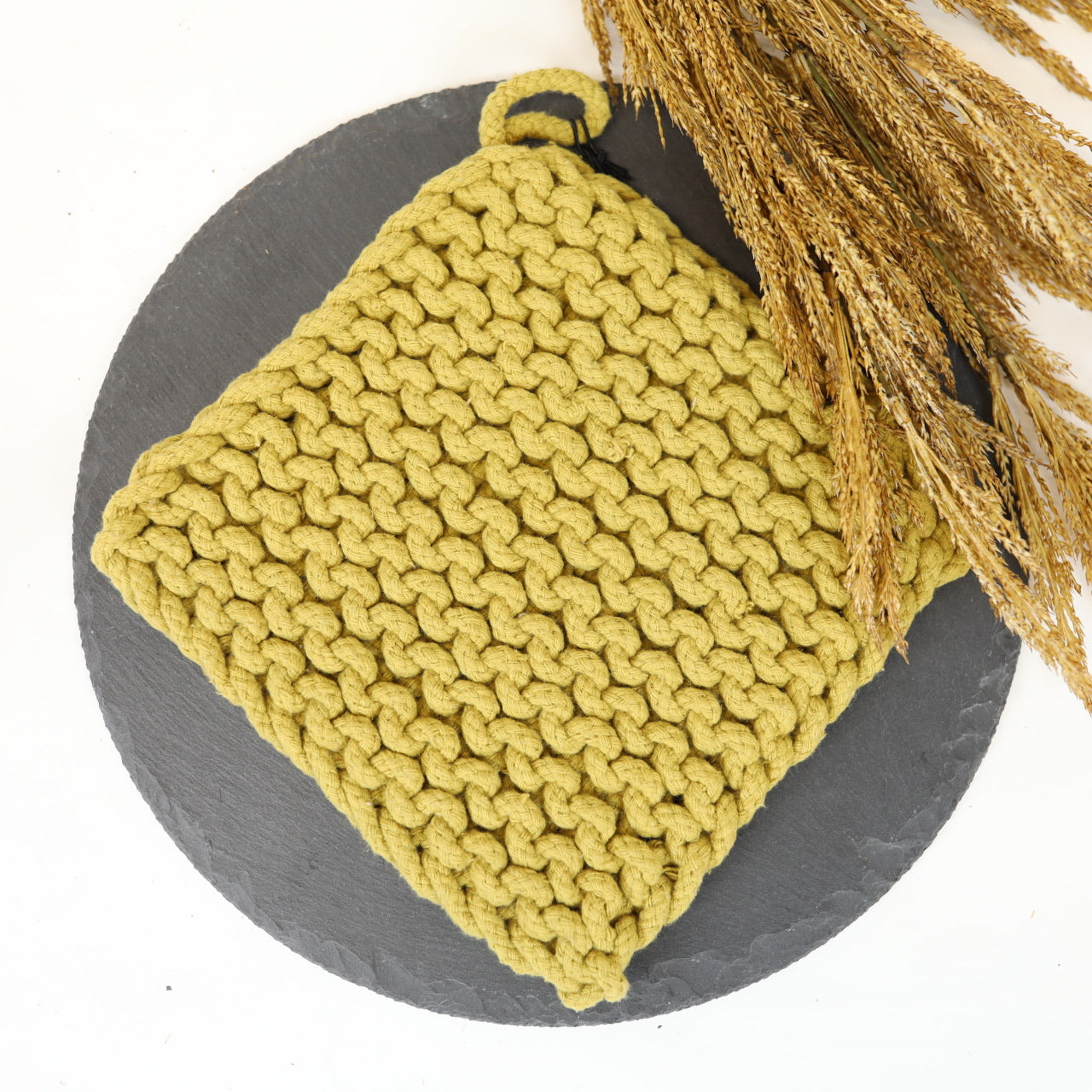 Cotton Crocheted Pot Holder - 4 colors