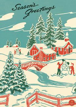 Winter Wonderland Seasons Greetings Poster