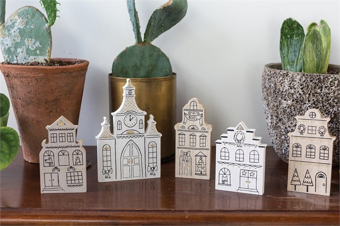 Wooden Christmas Village