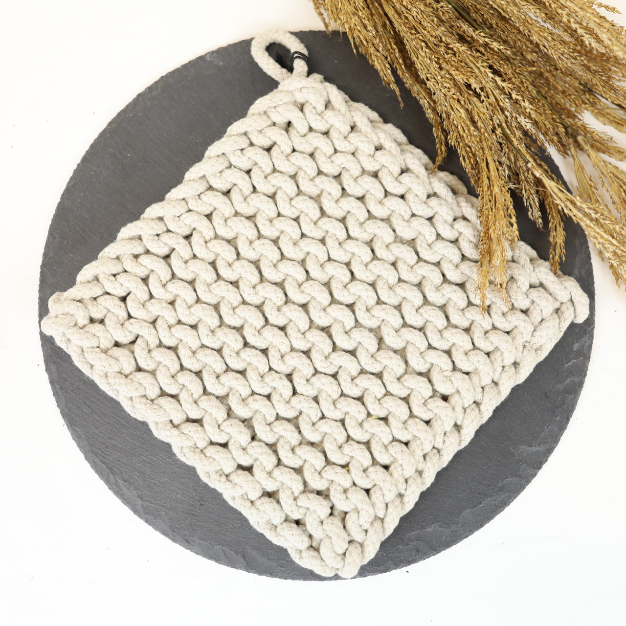 Cotton Crocheted Pot Holder - 4 colors