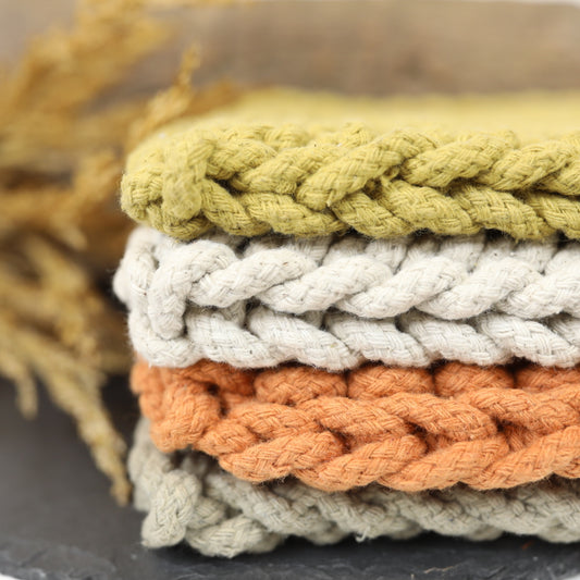 Cotton Crocheted Pot Holder - 4 colors