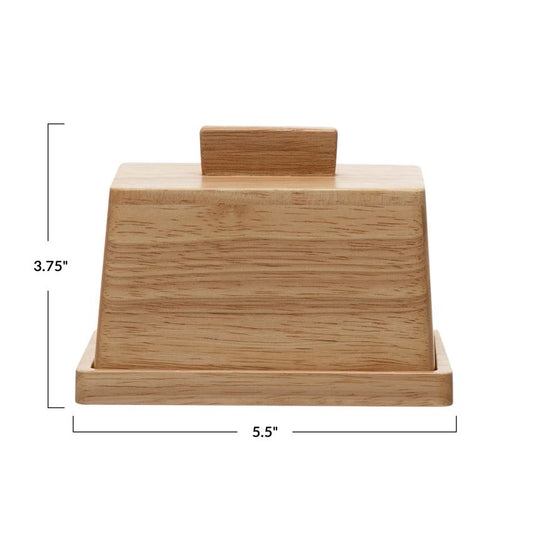 Acacia Wood Butter Dish