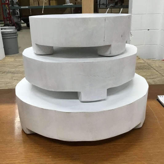White Washed Round Pedestals